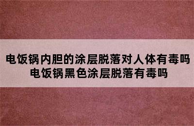 电饭锅内胆的涂层脱落对人体有毒吗 电饭锅黑色涂层脱落有毒吗